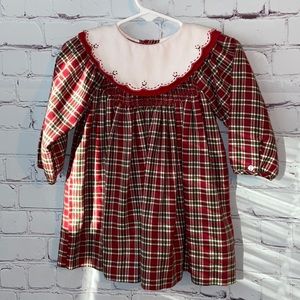 Petit Ami Christmas Plaid Dress Size 9 Months